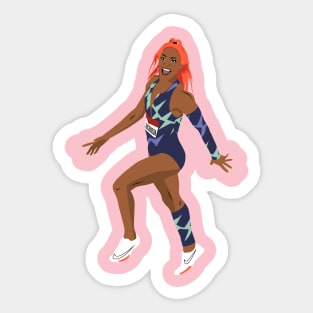 sha'carri richardson track runner Sticker